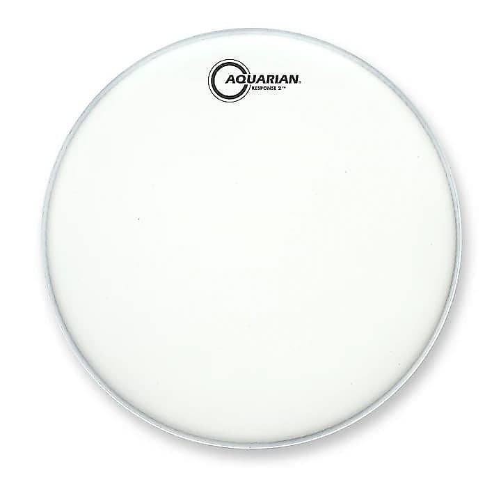 Parche para bombo Response 2 de 12" con revestimiento texturizado blanco TCRSP2-12 de Aquarian
